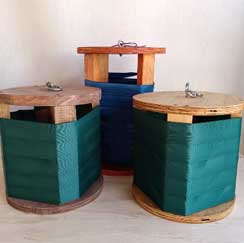 piñata giratoria de madera